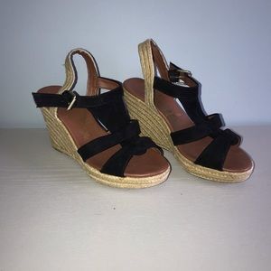 Black Wedge Heel